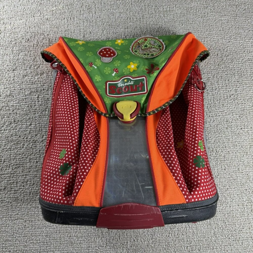 Scout Der Echte Germany Backpack Tote Travel Bag Red Orange Green